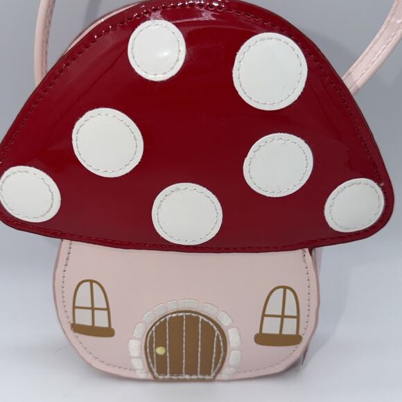 Gymboree Pink Red MUSHROOM HOUSE Purse Bag Fairytale Forest NEW NWT - Picture 2 of 10
